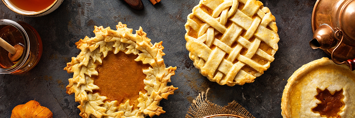 Thanksgiving pieces on a table