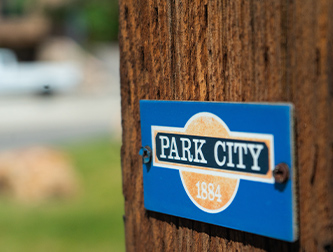 Park City Utah Street Sign