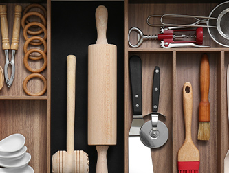 Kitchen drawer and utensils