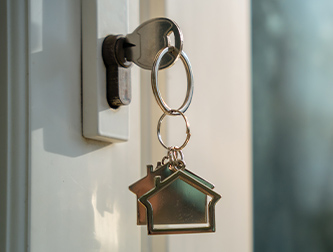 House key in lock