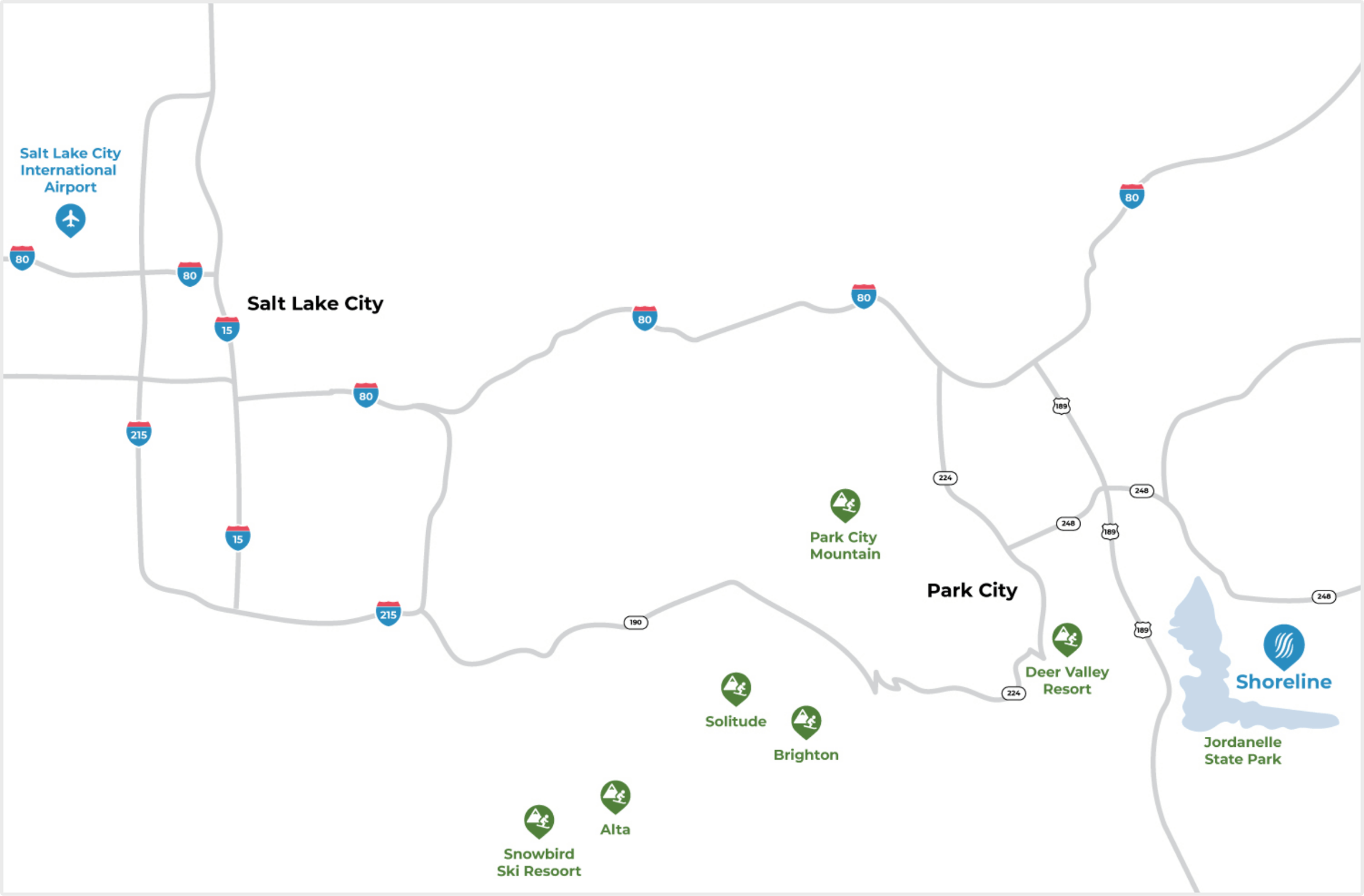 Shoreline Park City Utah Area Map