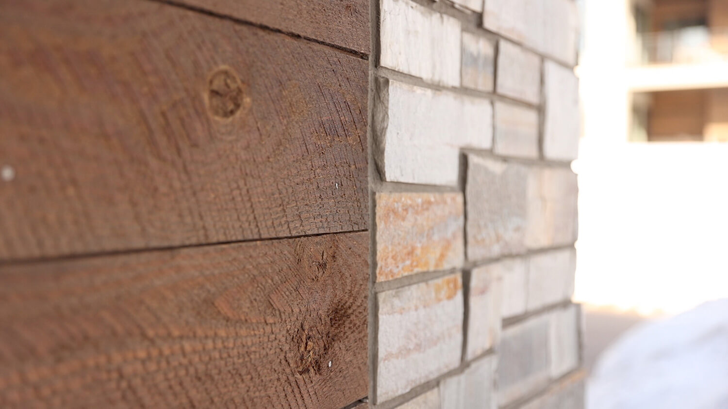 Close up detail of the exterior surface of Shoreline homes