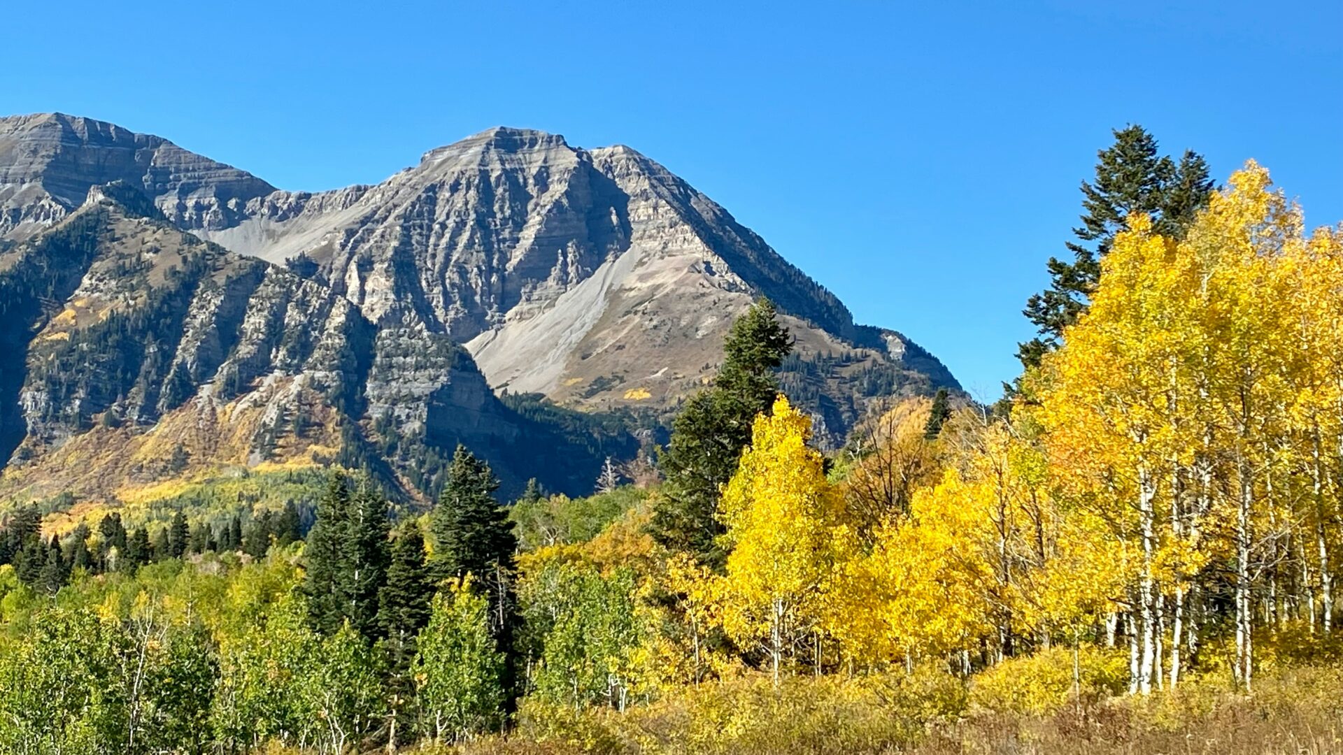 Mountains with fall foliage